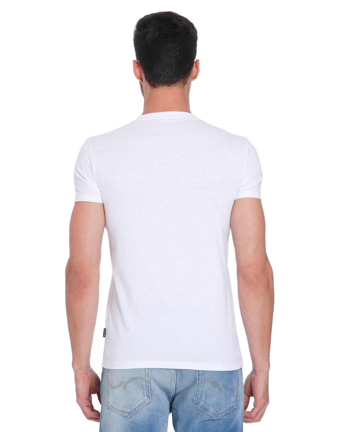White Text Print Crew Neck T-Shirt