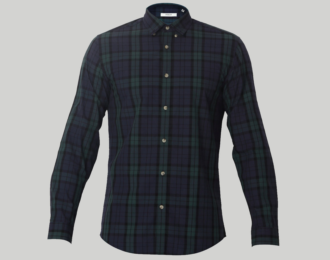 Blue Check Slim Fit Shirt