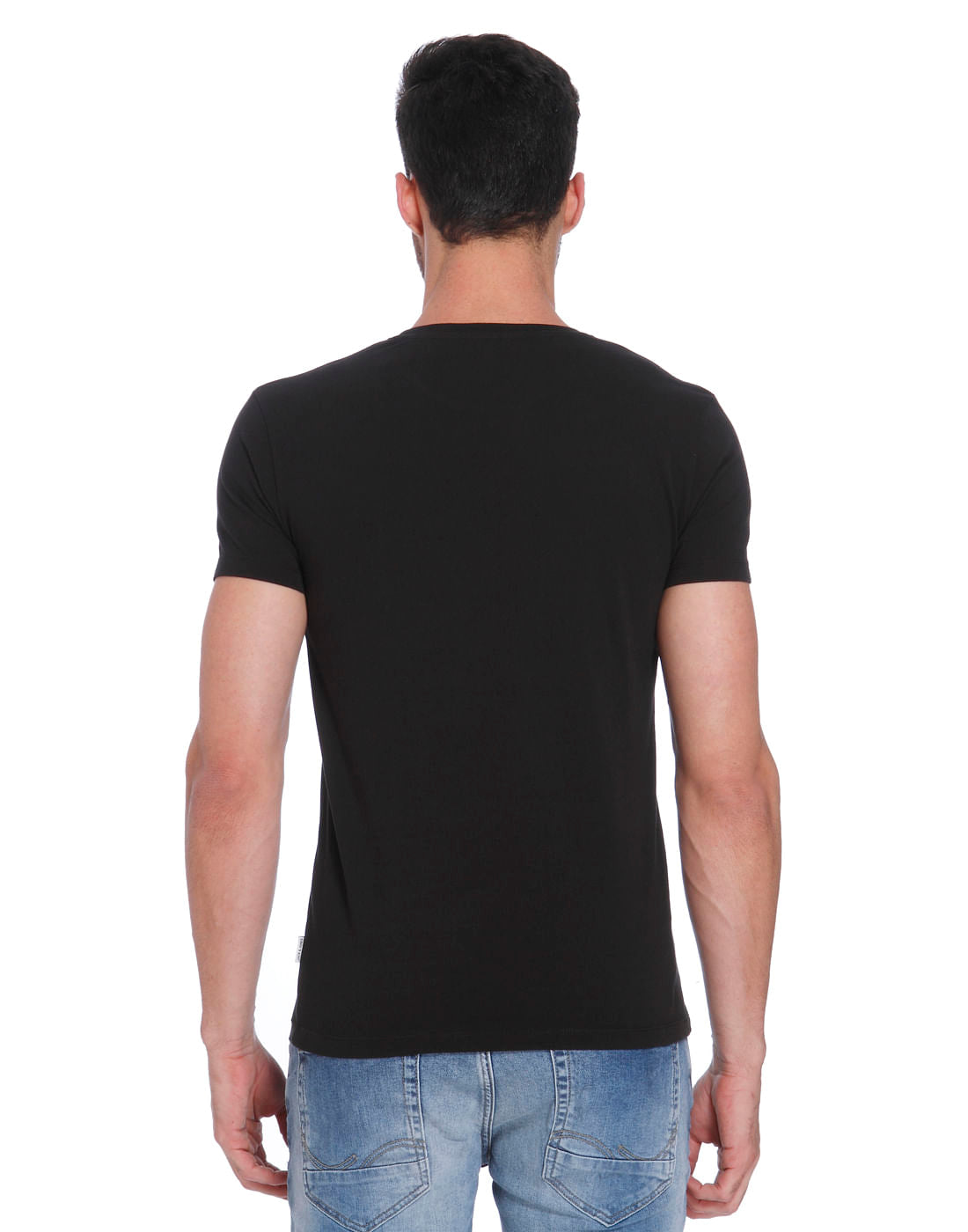 Black Color Graphic Crew Neck T-Shirt