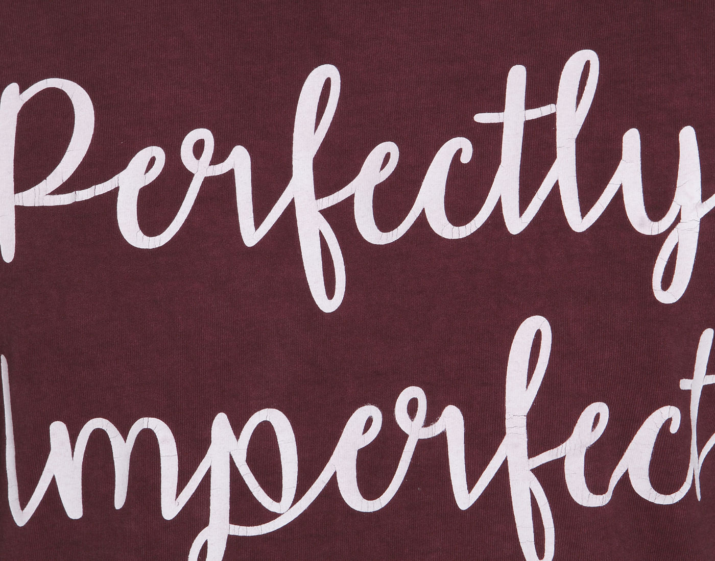 Maroon Text Print Crew Neck T-Shirt