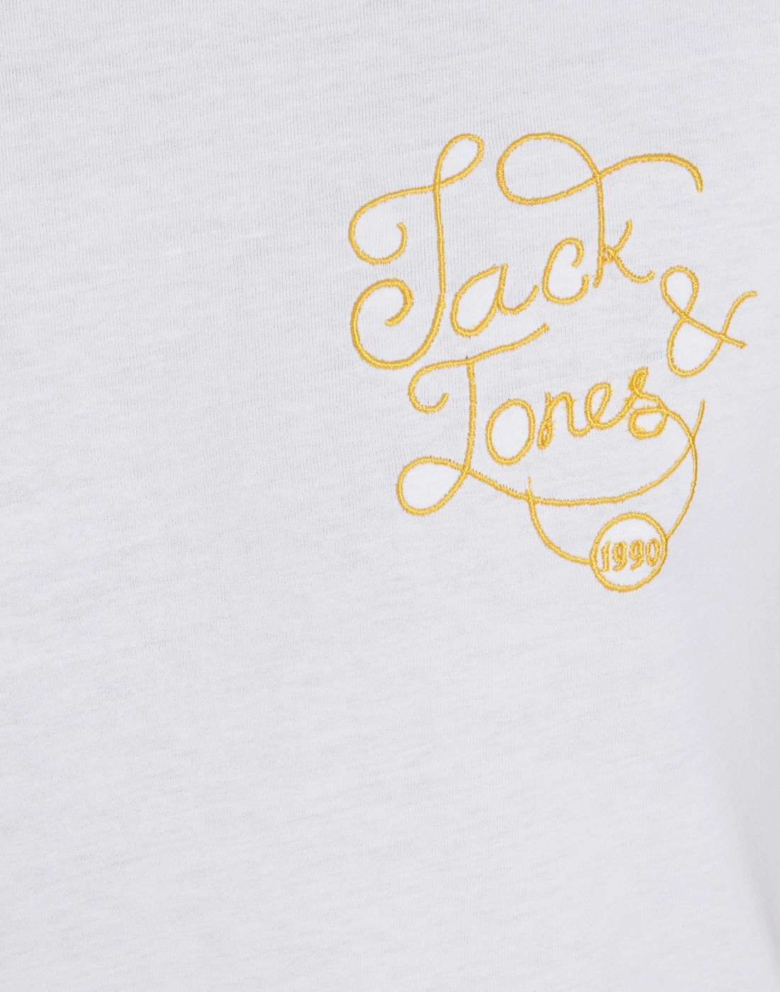 White Jj Logo Print Crew Neck T-Shirt
