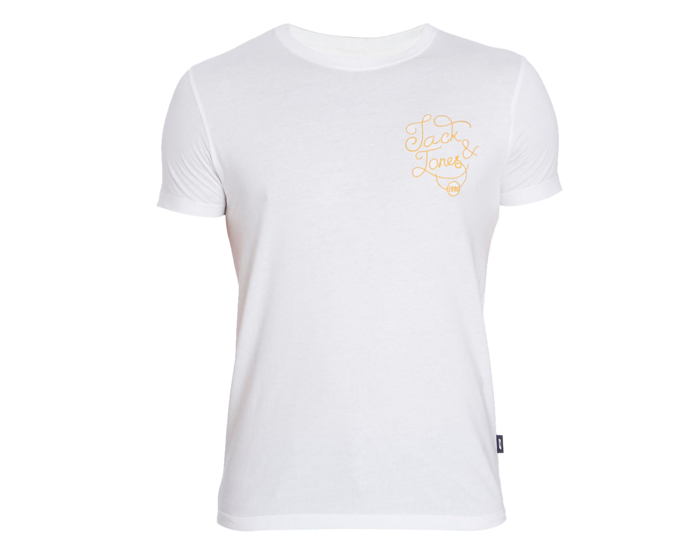 White Jj Logo Print Crew Neck T-Shirt