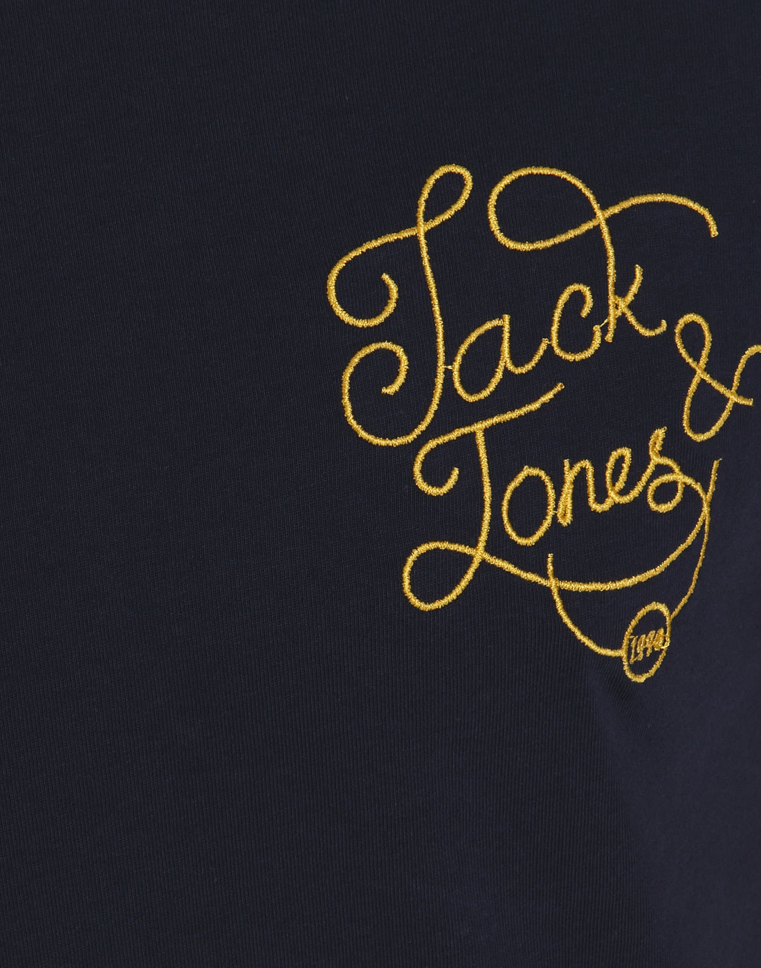 Dark Blue Jj Logo Print Crew Neck T-Shirt