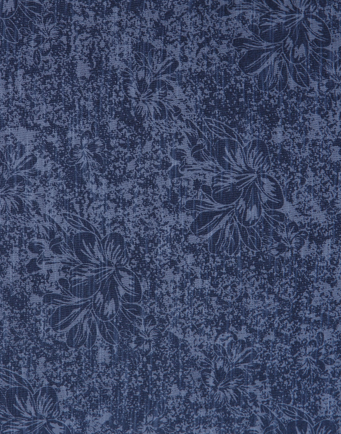 Blue Floral All Over Print Crew Neck T-Shirt