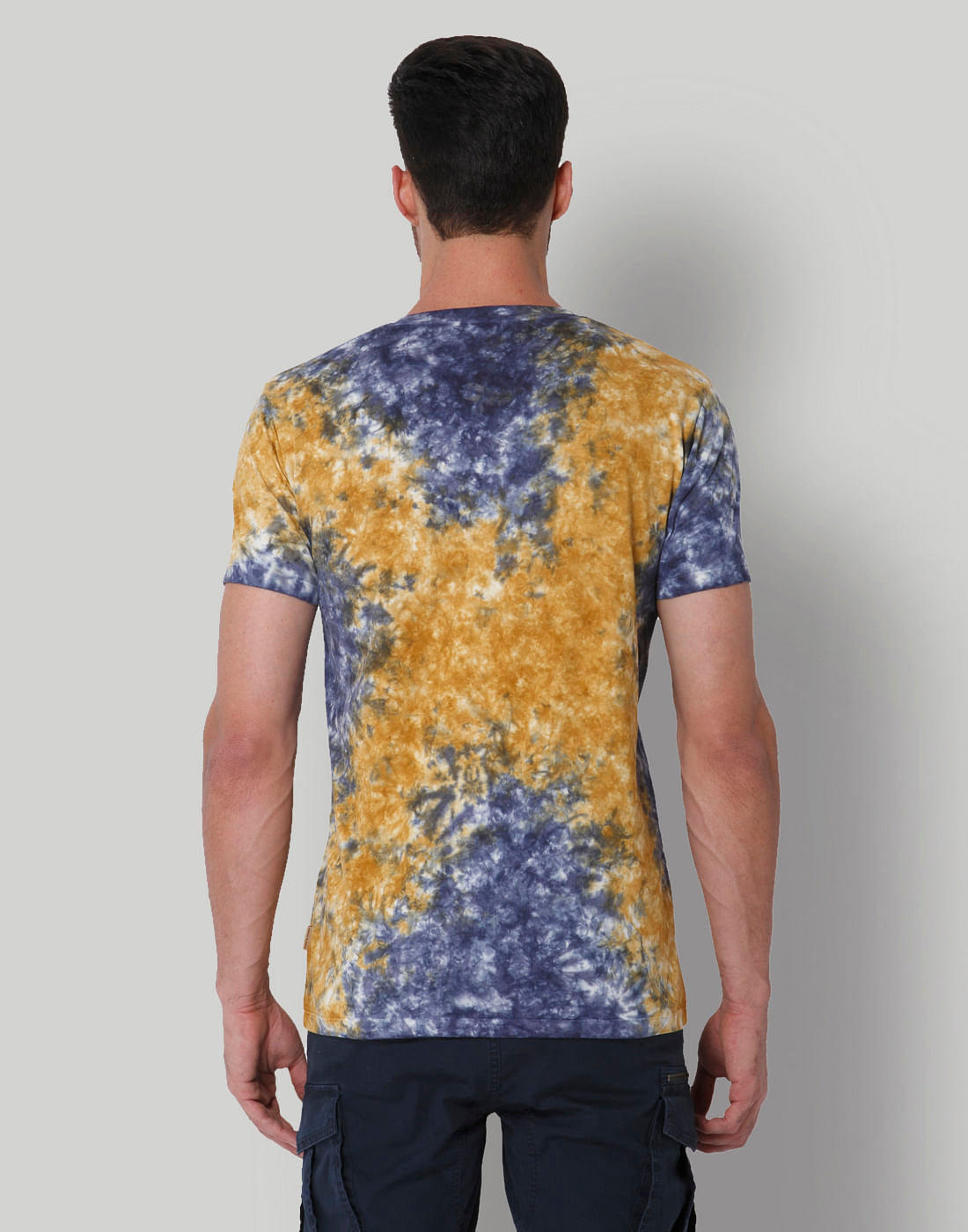 Brown Tye & Dye Crew Neck T-Shirt