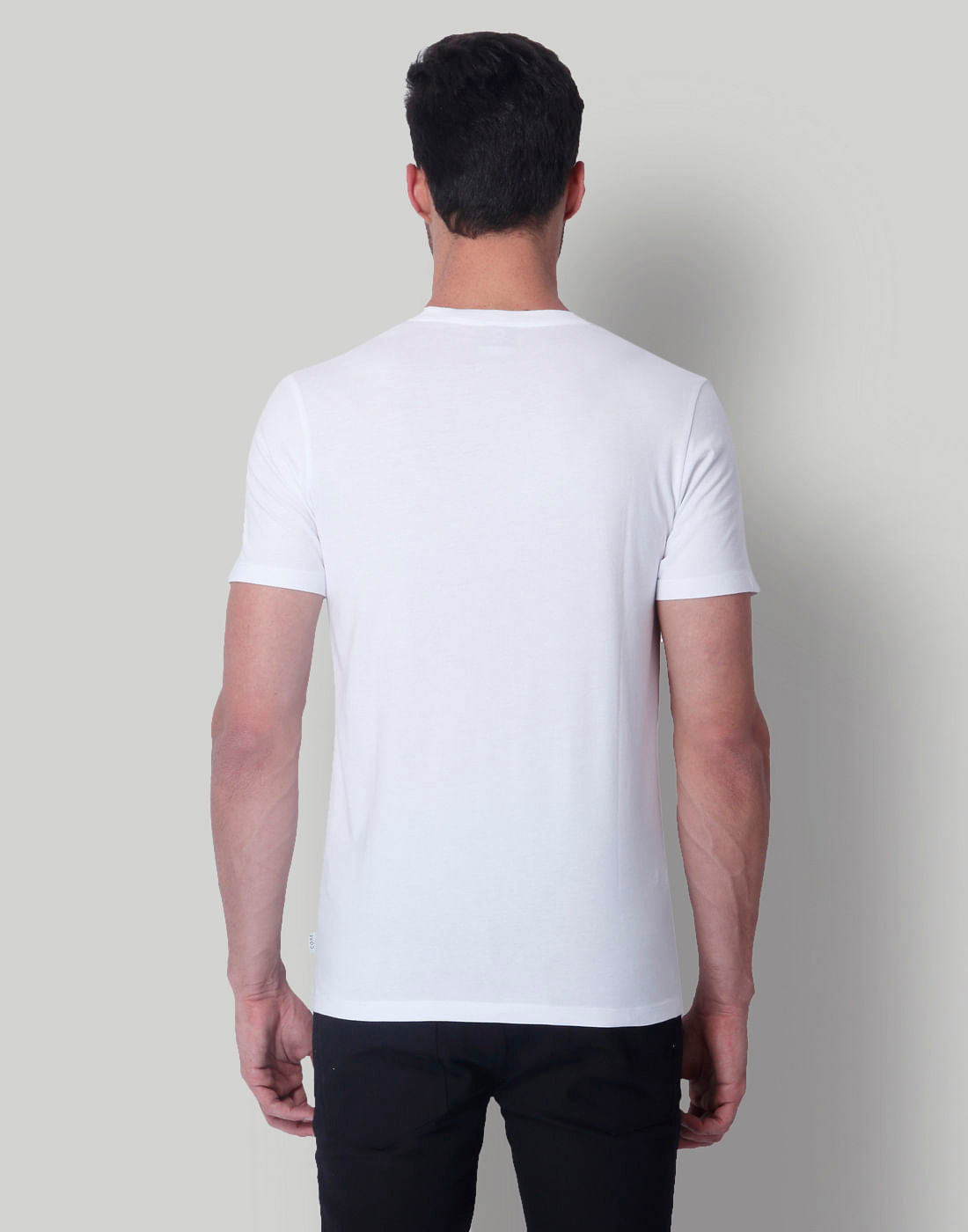 White Printed Crew Neck T-Shirt