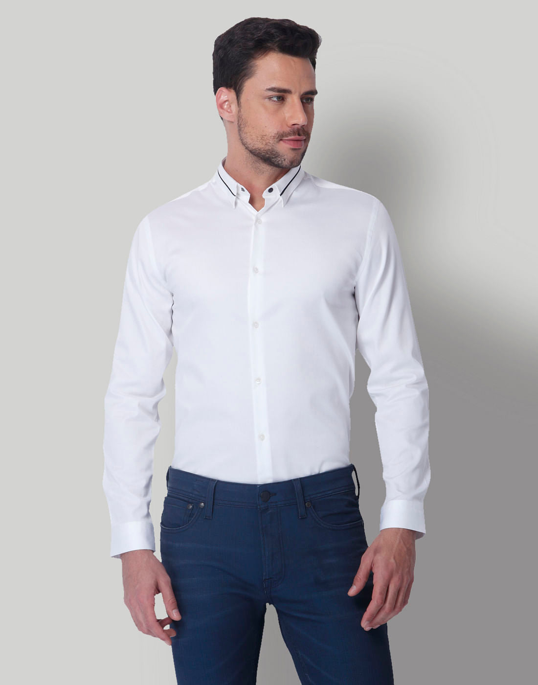 White Slim Fit Shirt - S