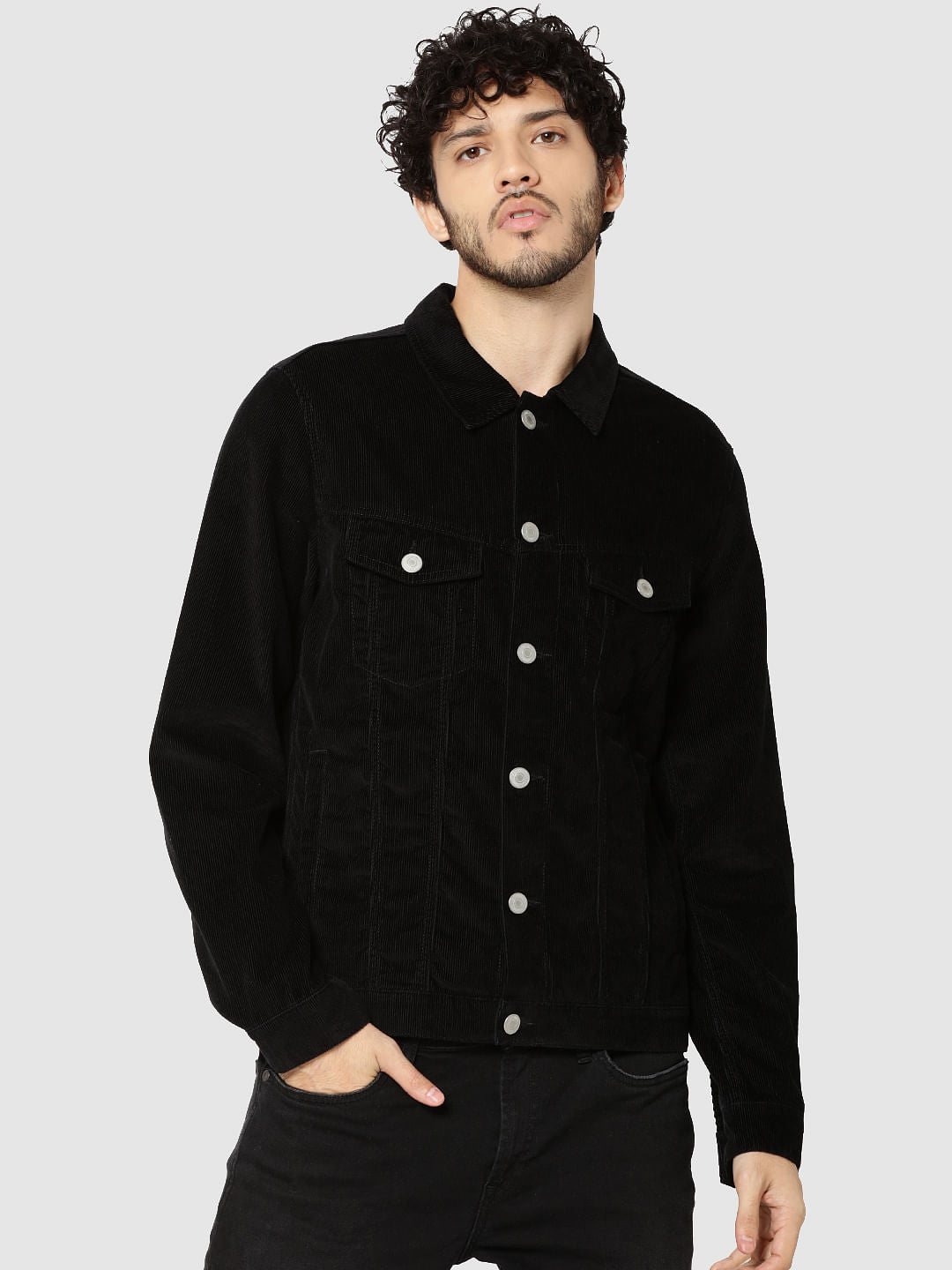 Black Corduroy Jacket - S