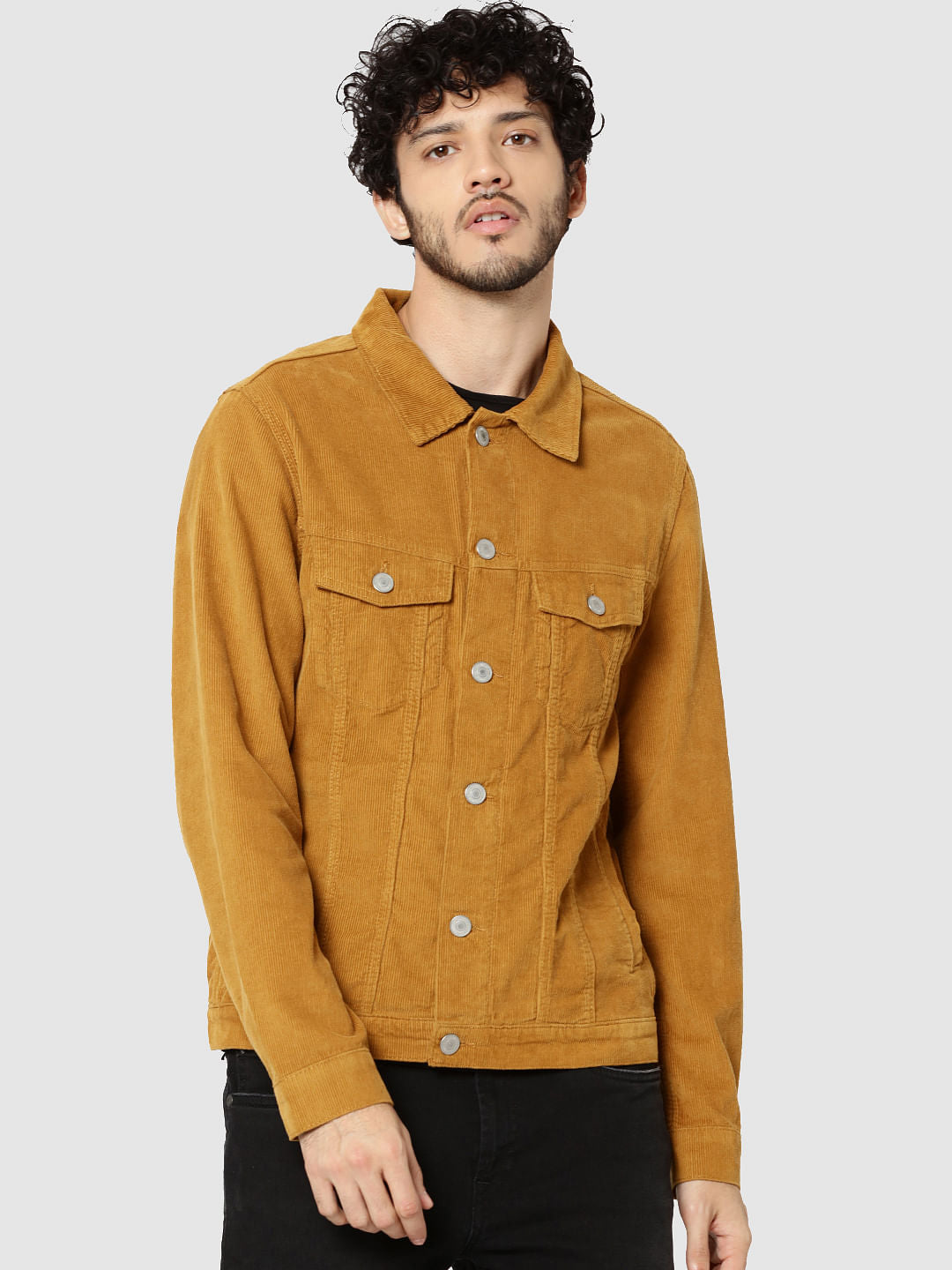 Mustard Corduroy Jacket - S