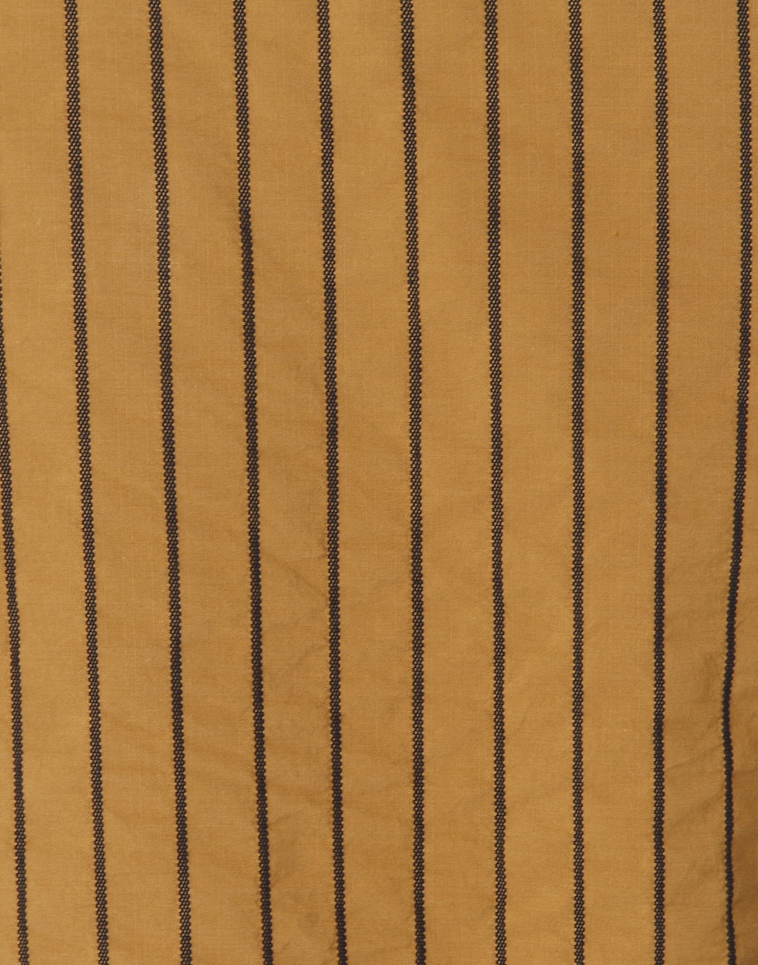 Yellow Striped Mandarin Collar Shirt
