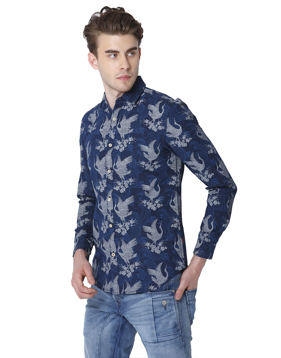 Blue All Over Print Shirt