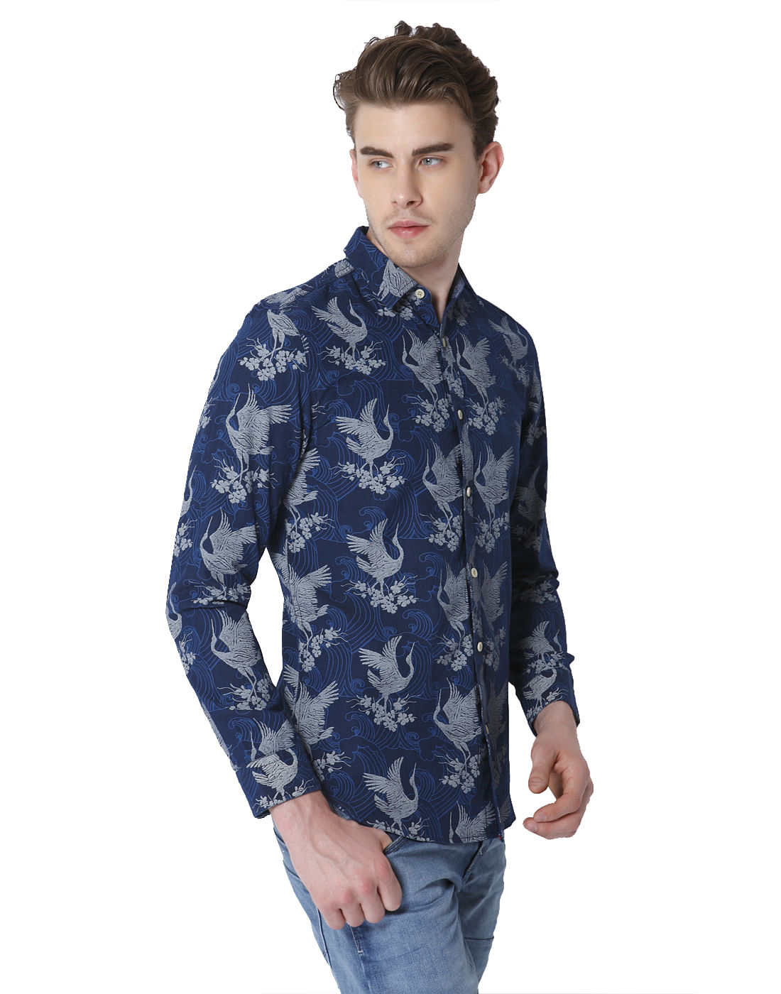 Blue All Over Print Shirt