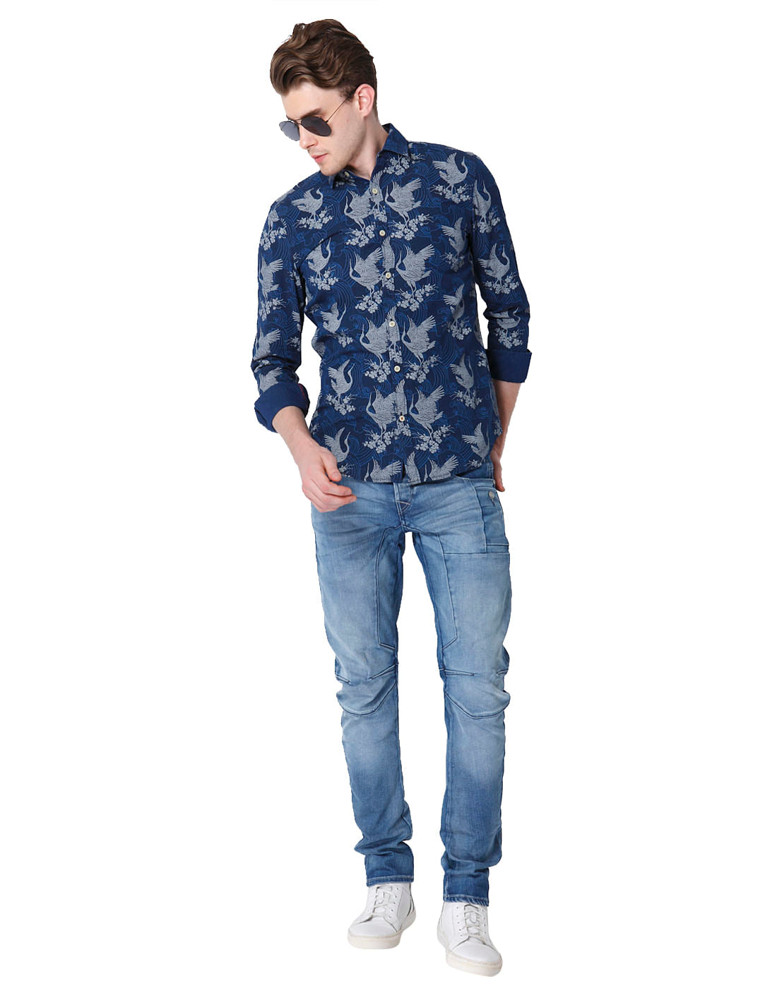 Blue All Over Print Shirt
