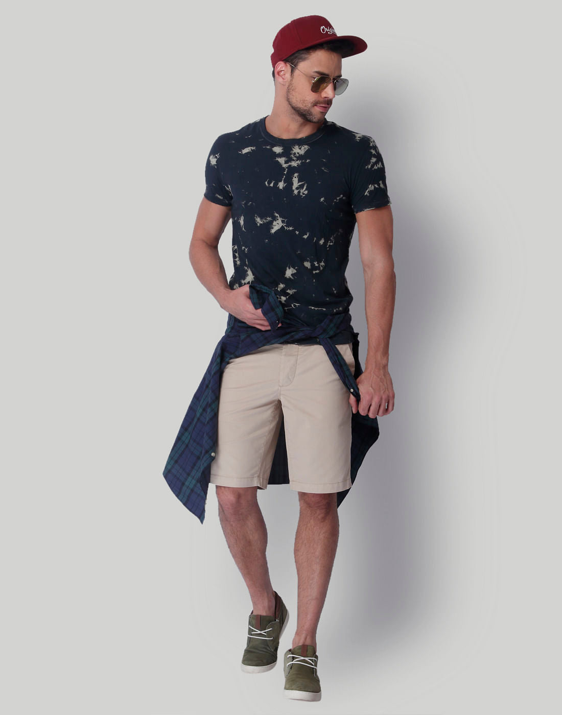 Black Tye & Dye Print Crew Neck T-Shirt