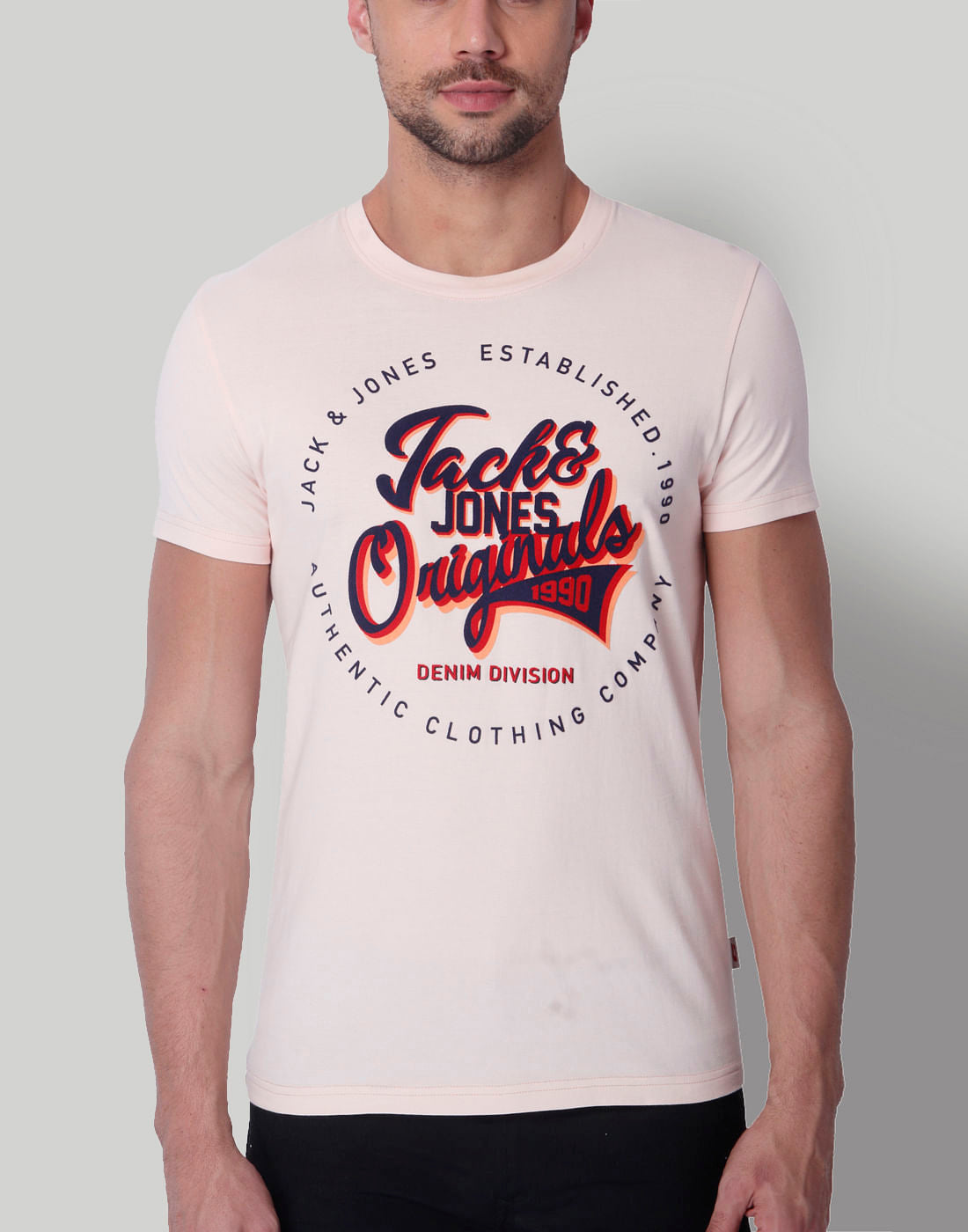 Pink Text Print Crew Neck T-Shirt