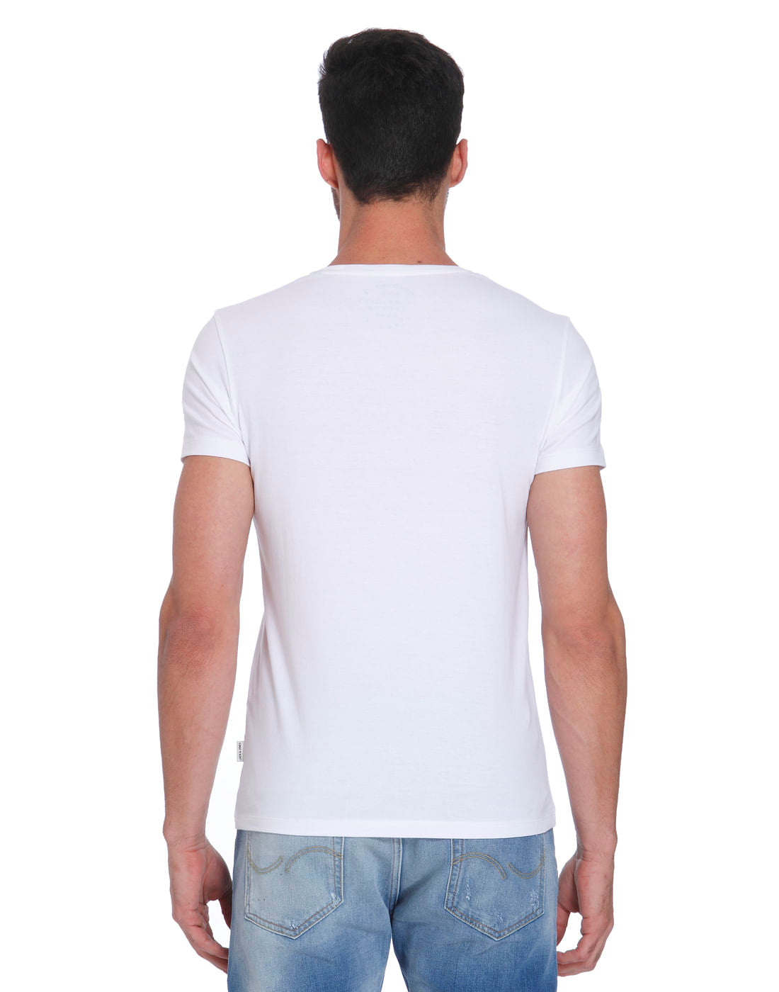 White Tiger & Floral Print Polo Neck T-Shirt