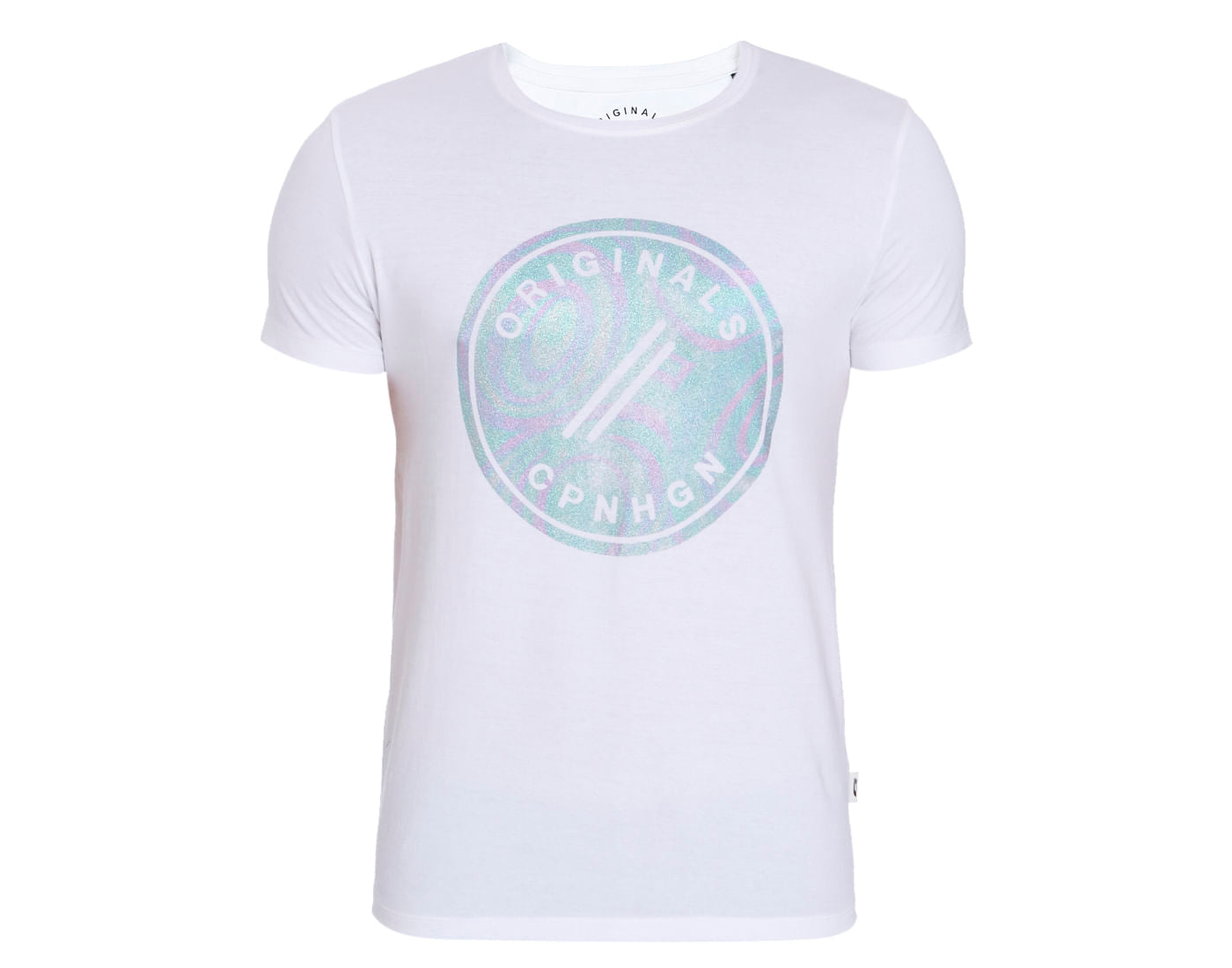 White Tiger & Floral Print Polo Neck T-Shirt