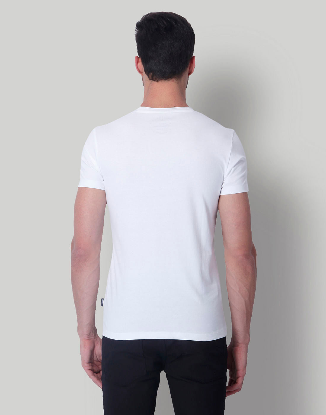 White Skull Print Crew Neck T-Shirt