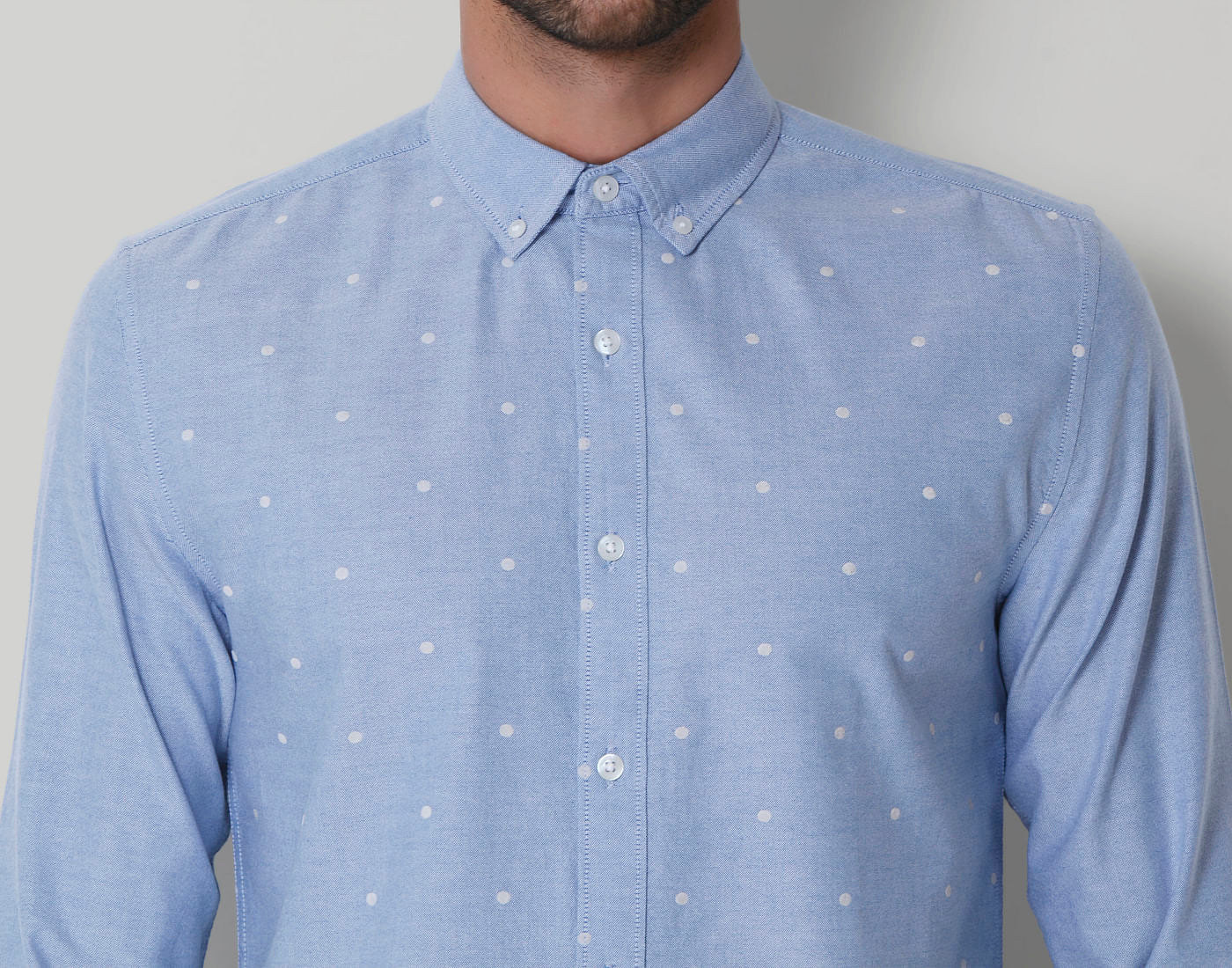Blue Polka Dot Shirt