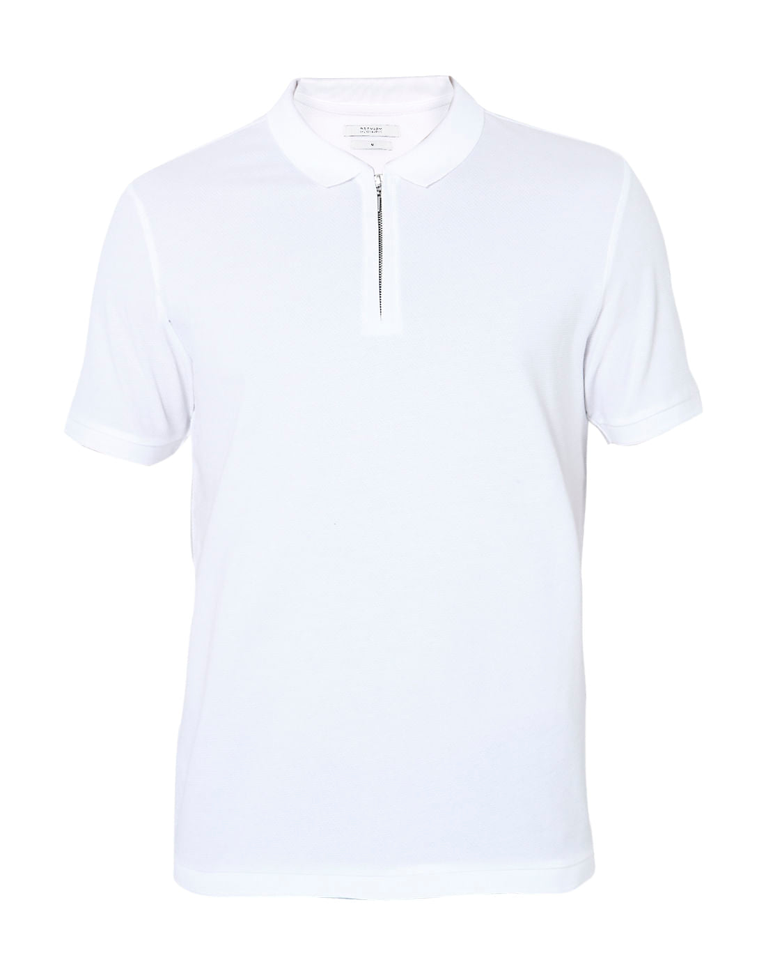 White Zip Up Polo T-Shirt