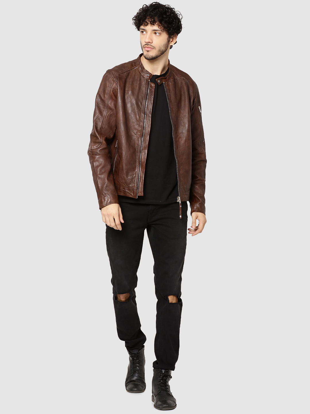Dark Brown Leather Jacket