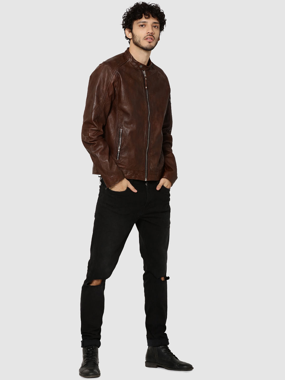 Dark Brown Leather Jacket