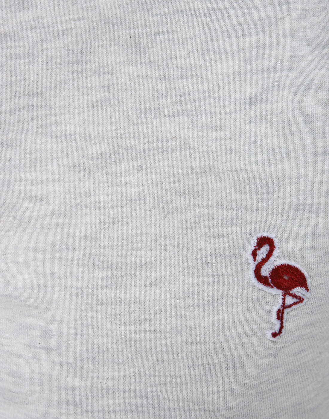 Light Grey Flamingo Print Sweatshorts