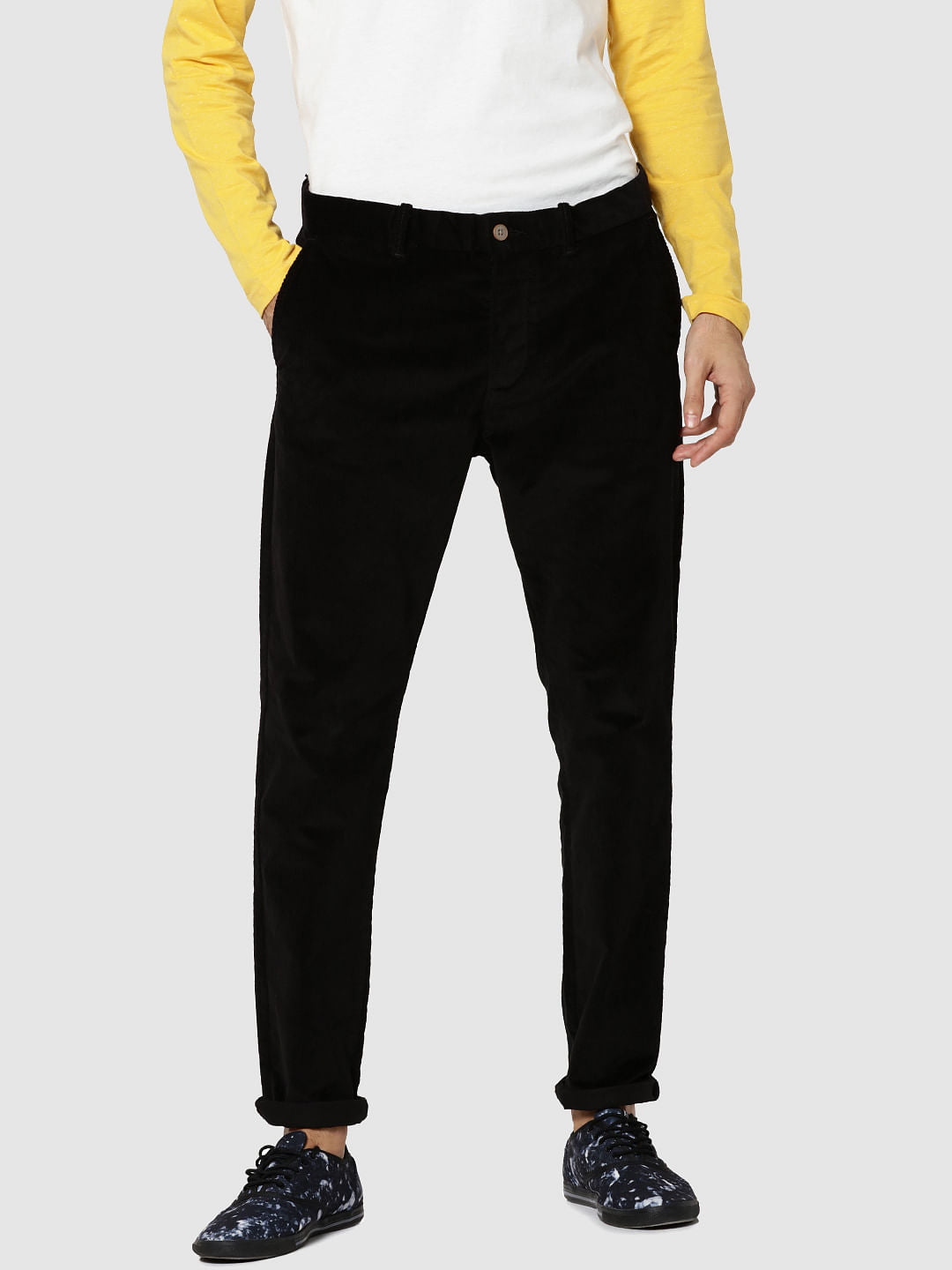 Black Slim Fit Trousers - 28/32