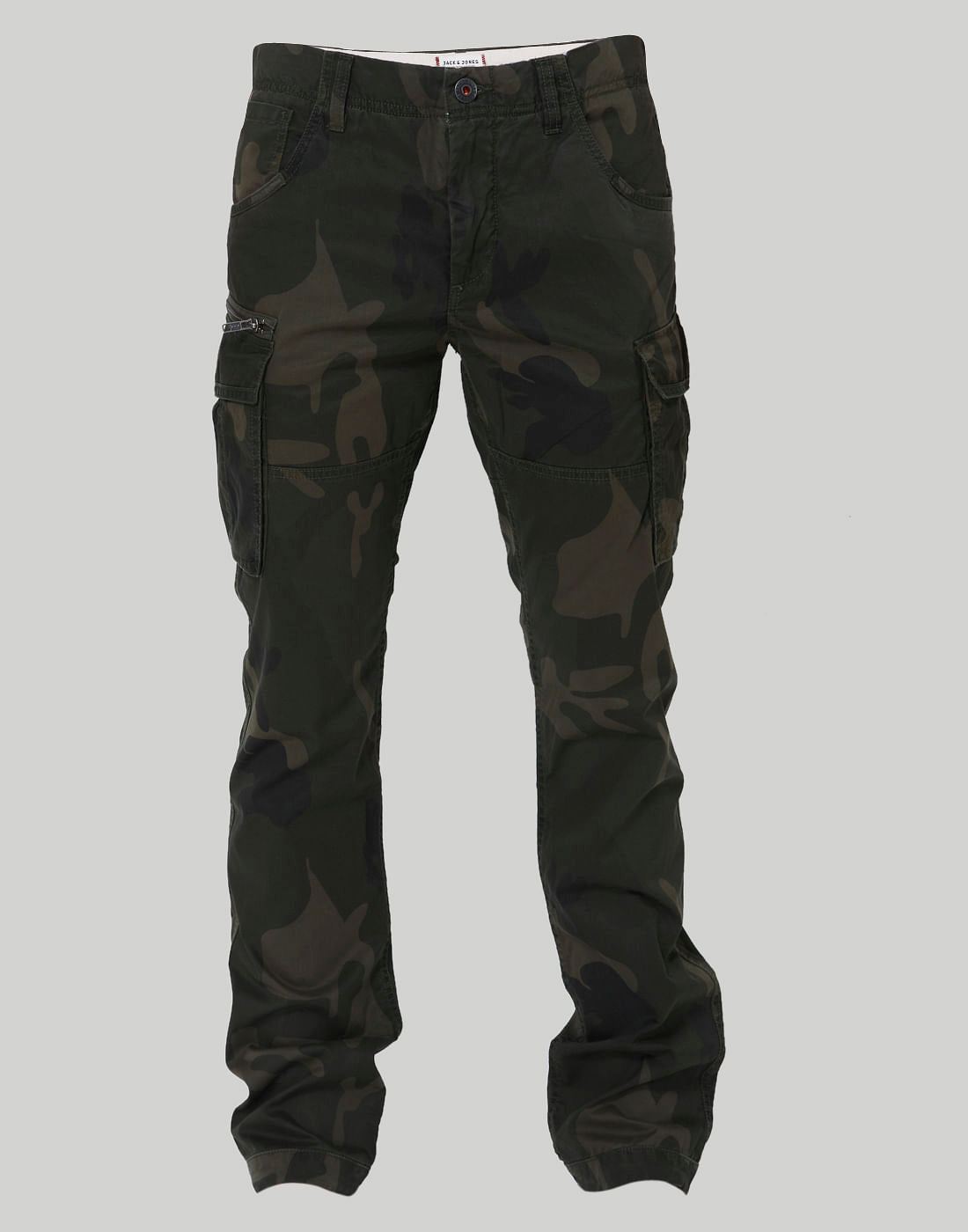Green Camo Print Pants