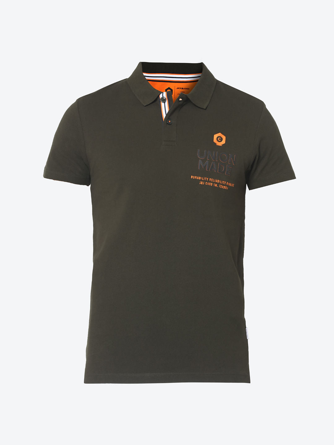 Olive Green Patch Pocket Polo T-Shirt