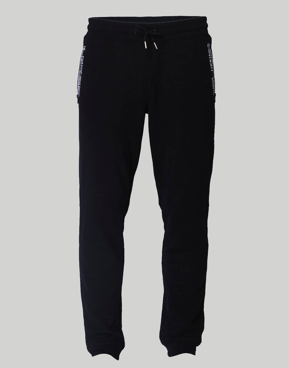Black Mid Rise Slim Fit Sweatpants