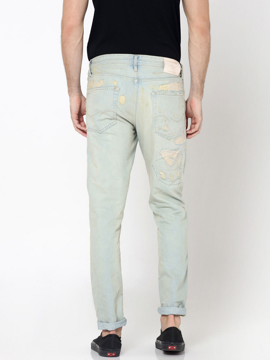 Light Blue Heavy Distressed Erik Anti -Fit Jeans