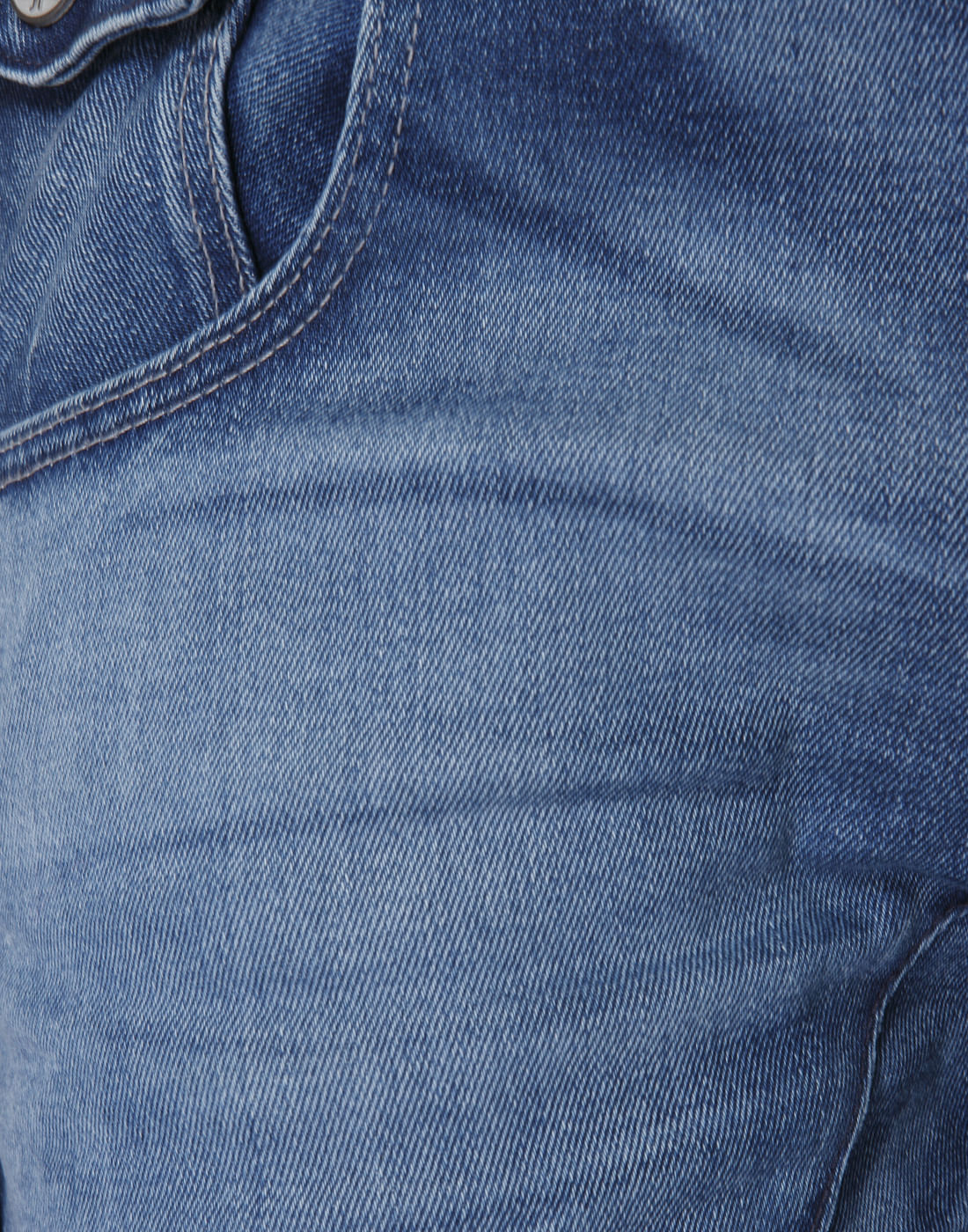 Light Blue Mid Rise Tapered Fit Jeans