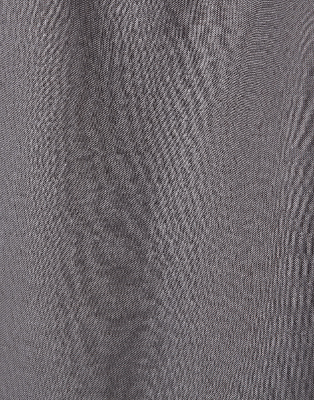 Grey Mandarin Collar Linen Shirt