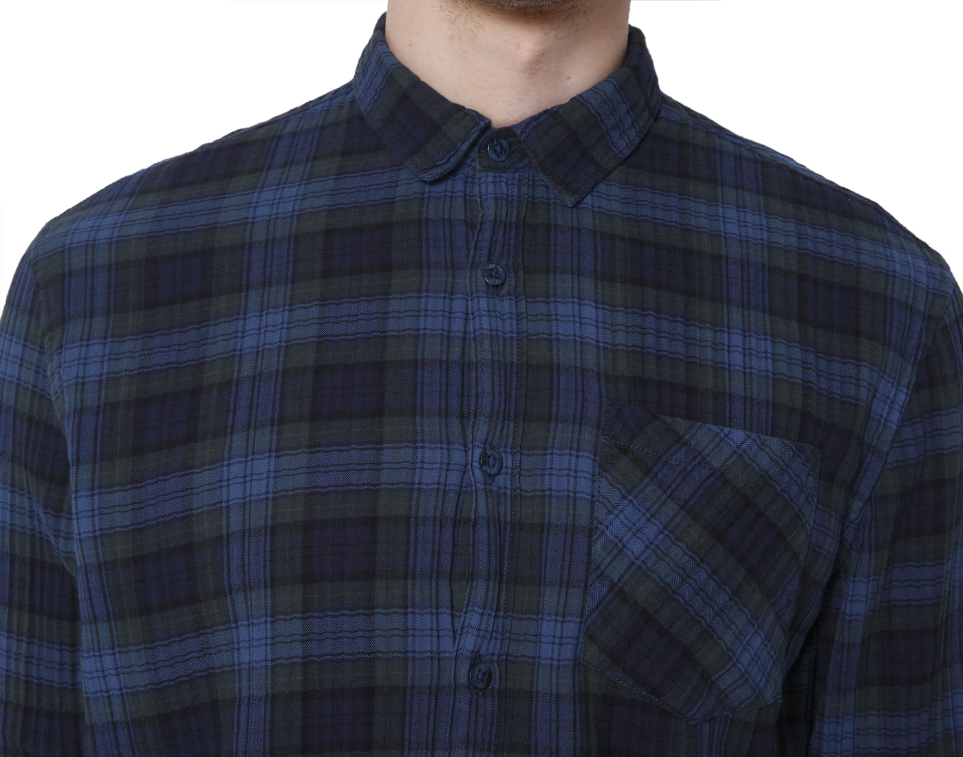 Blue & Black Check Shirt