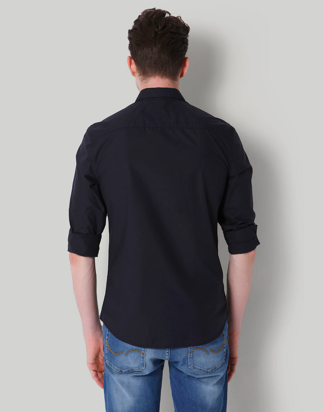 Black Contrast Piping Detail Shirt