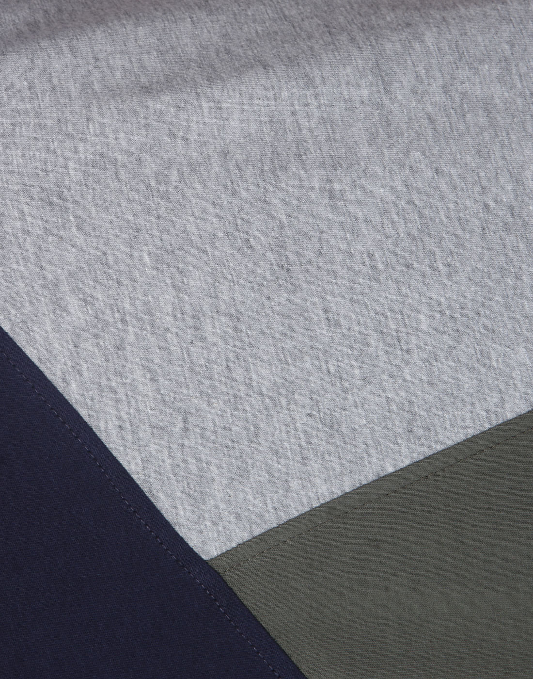 Blue Colour Blocked Crew Neck T-Shirt