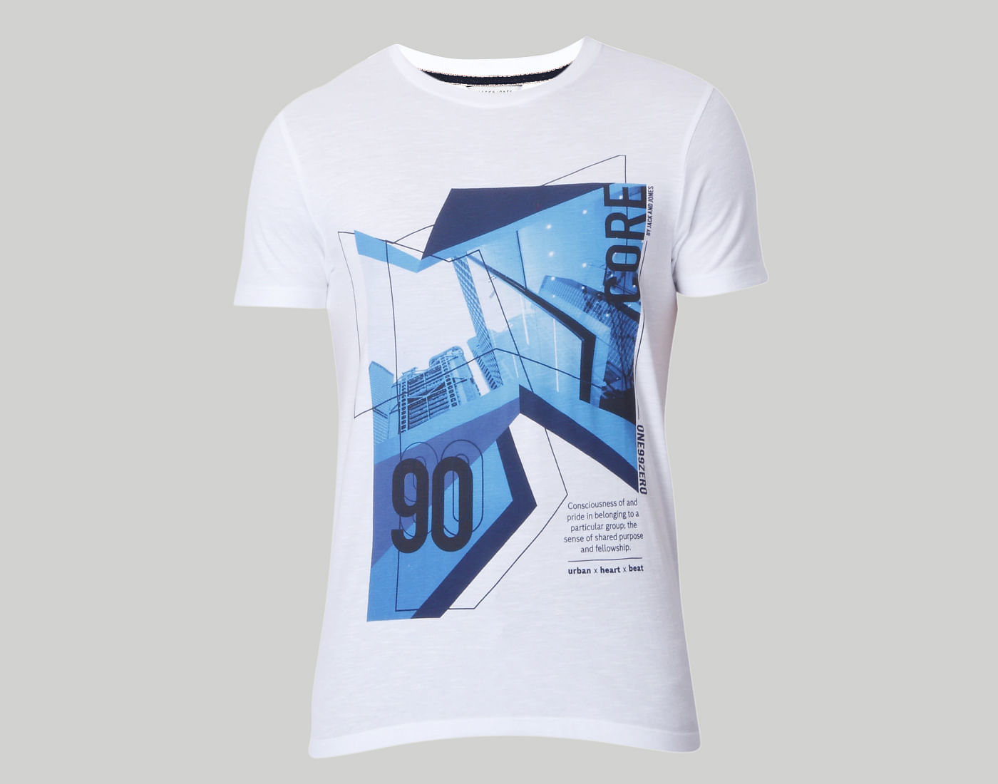 White Graphic Print Crew Neck T-Shirt