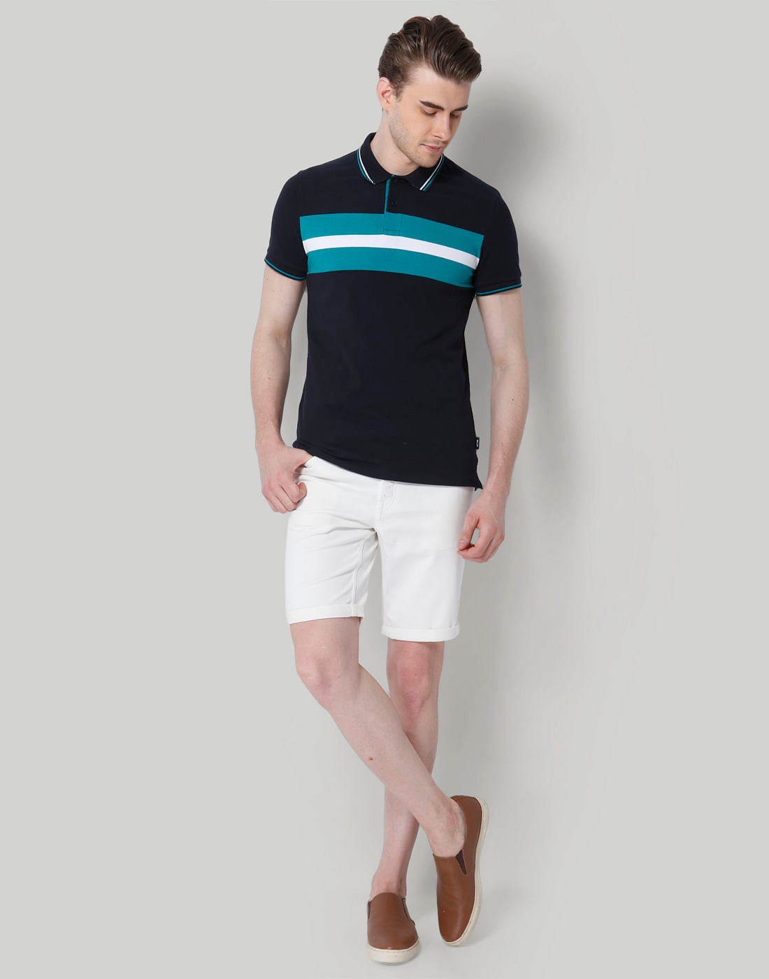 Black & Turquoise Polo T-Shirt