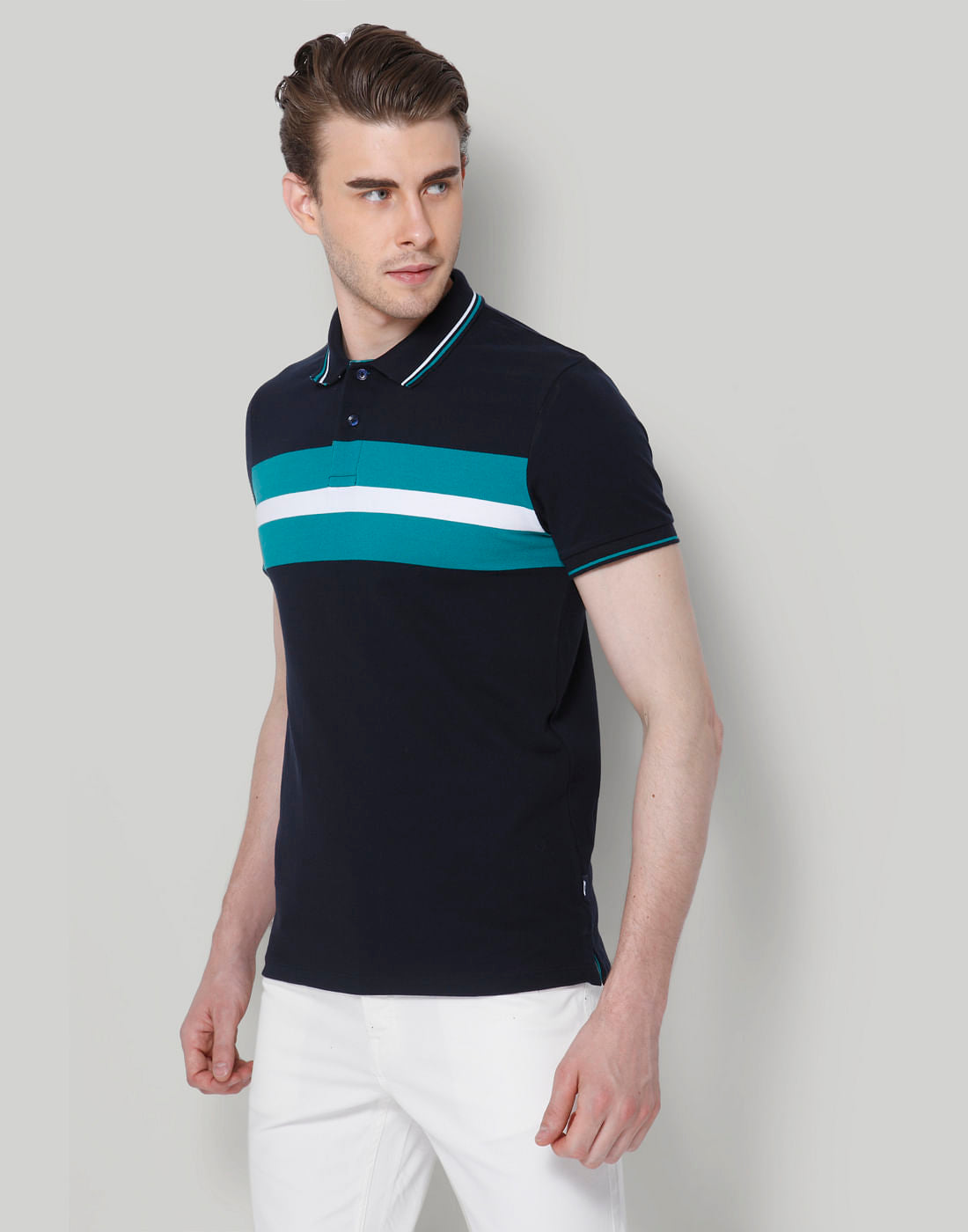 Black & Turquoise Polo T-Shirt