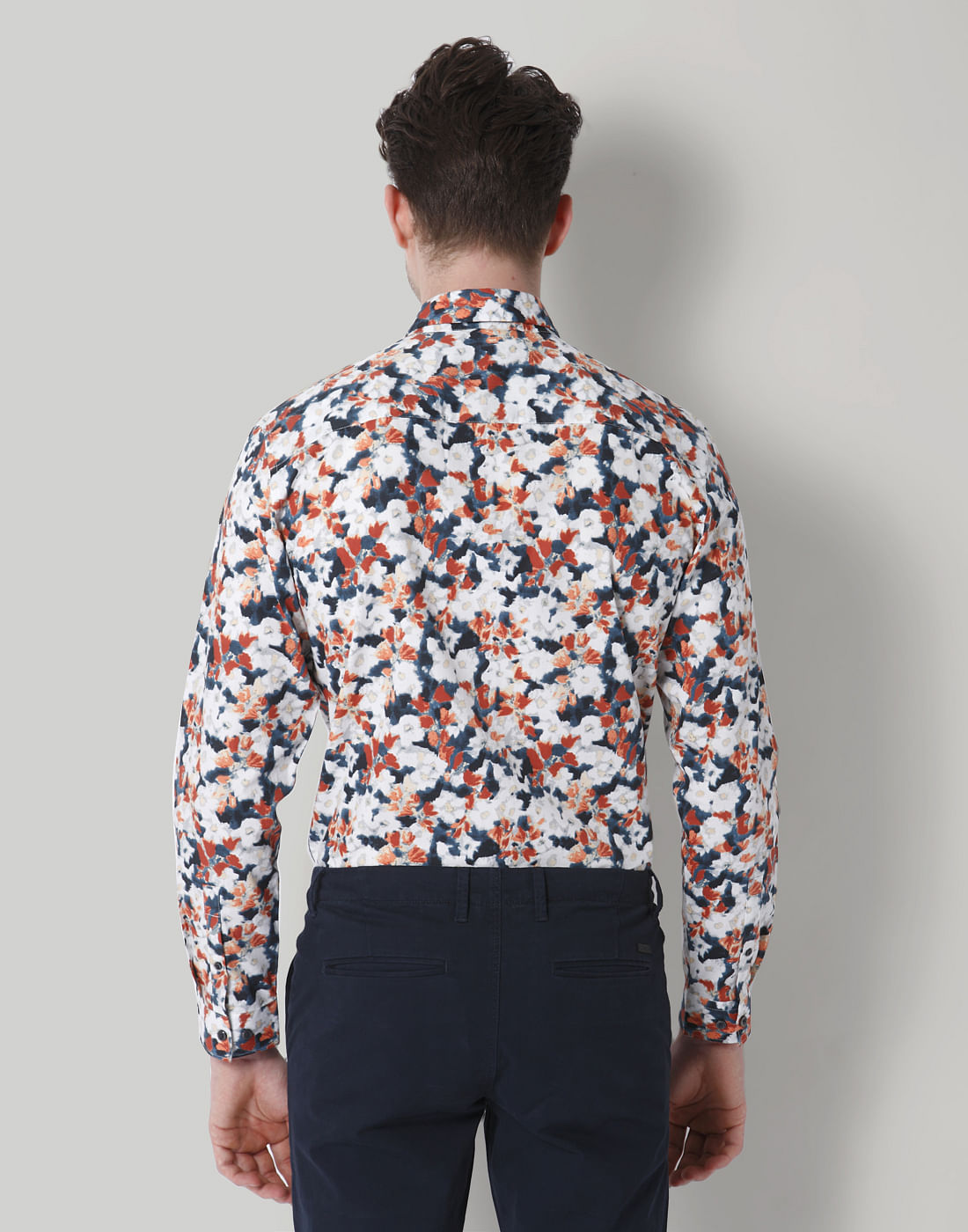 Red Floral Print Shirt