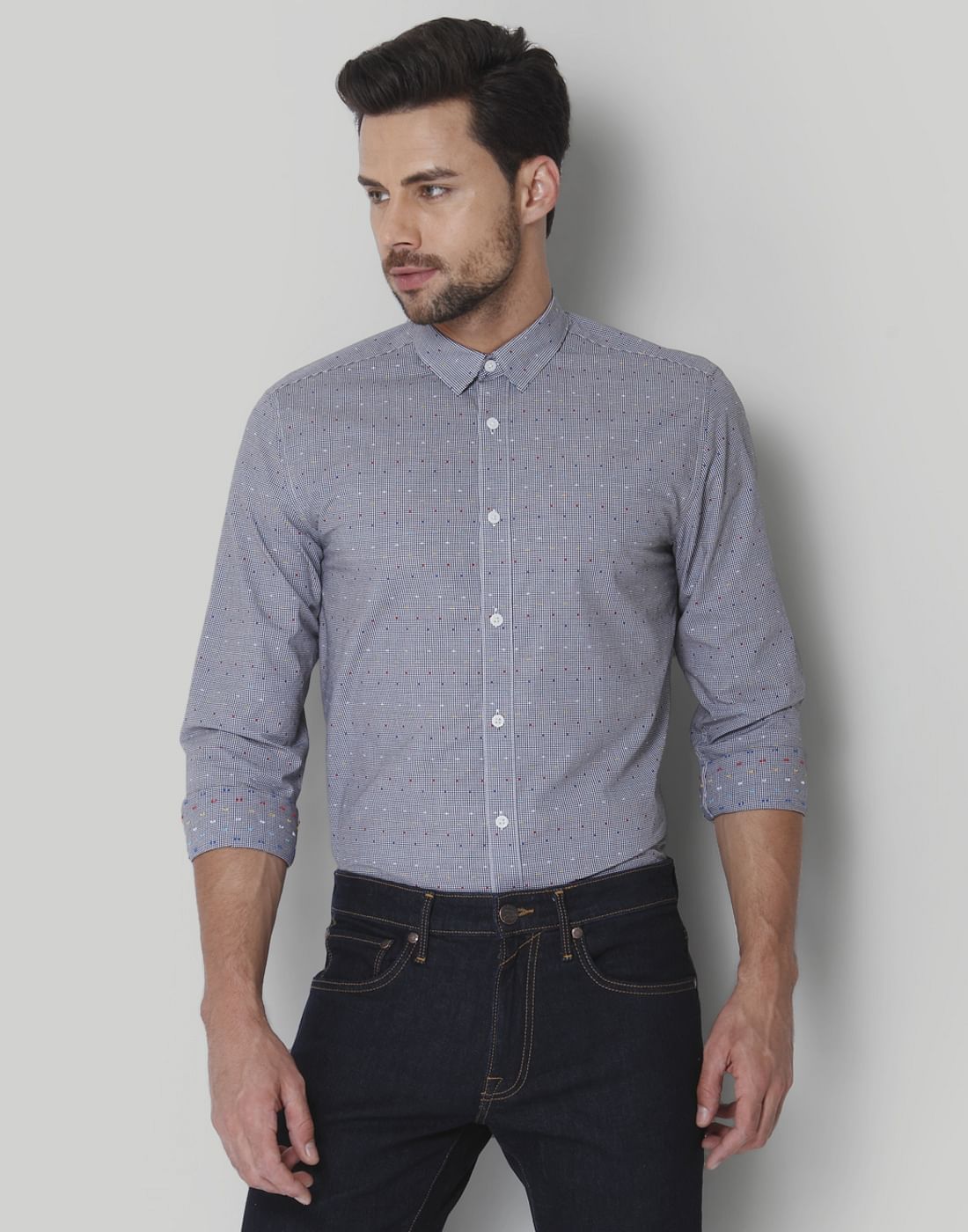 Black Polka Dot Shirt - S