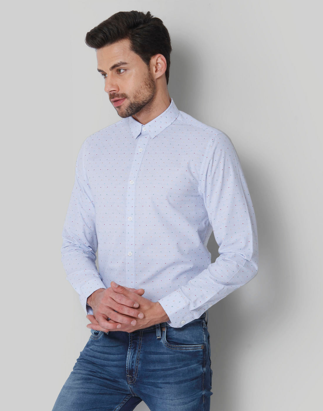 Blue Polka Dot Shirt