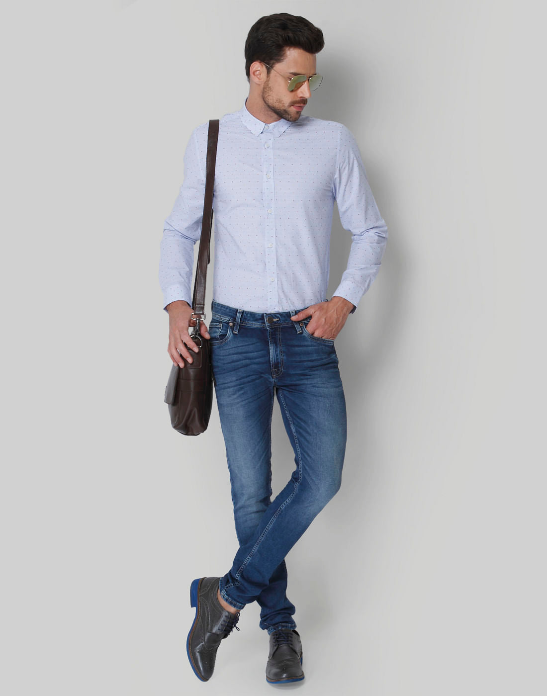 Blue Polka Dot Shirt
