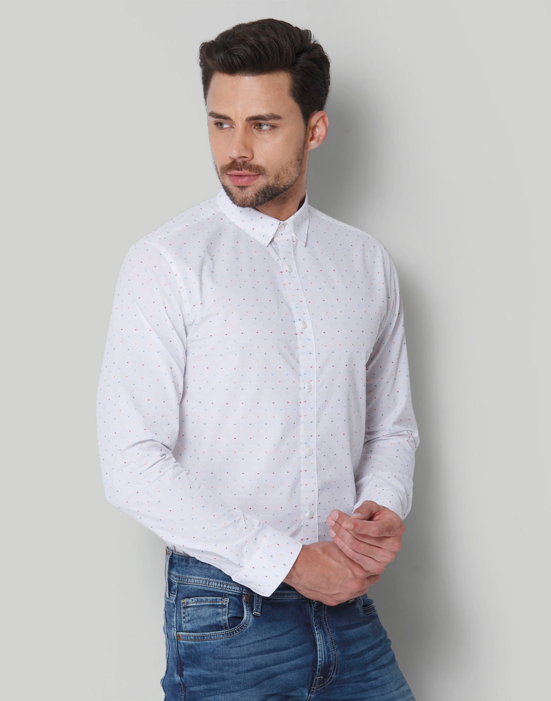 White Polka Dot Shirt