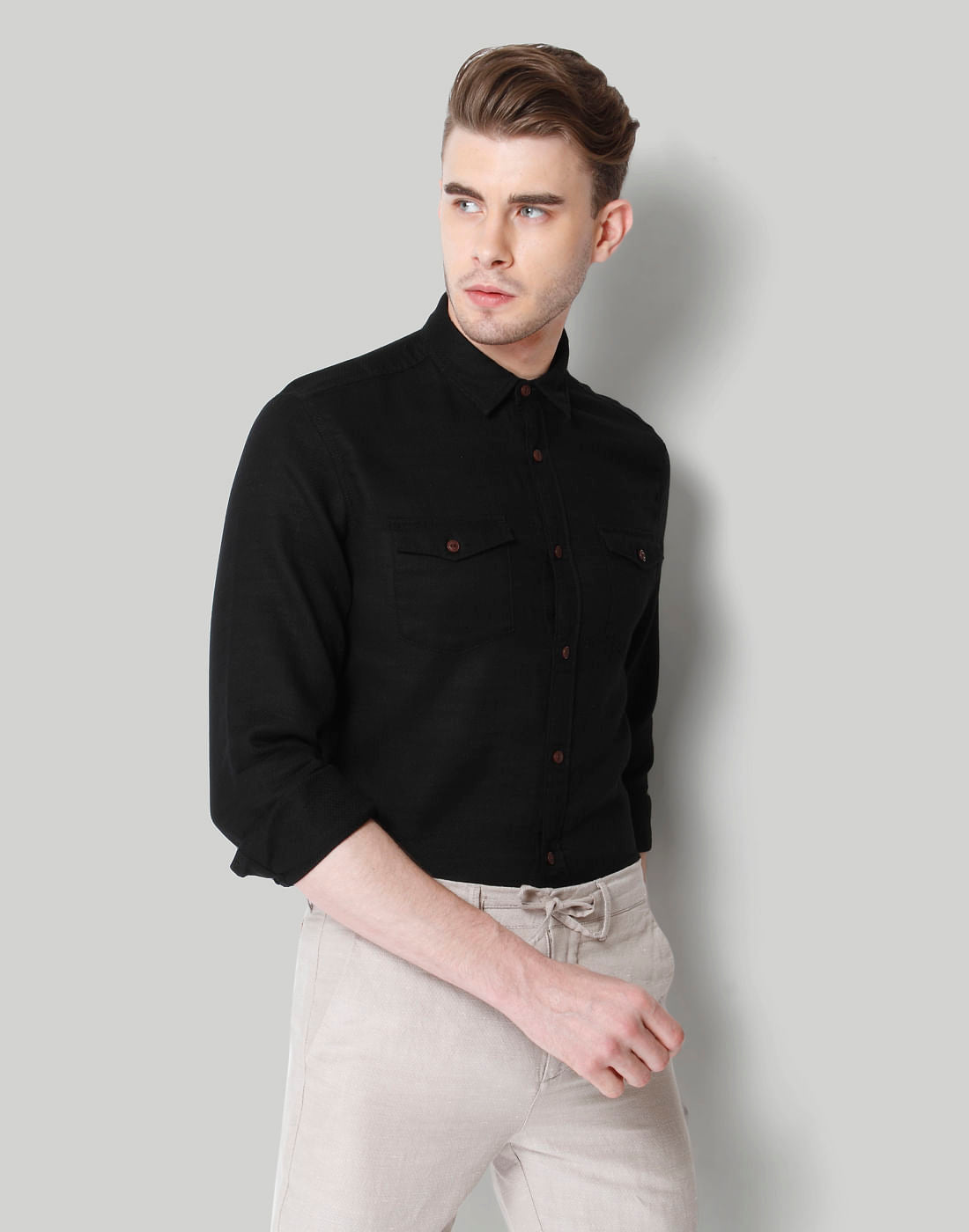 Black Slim Fit Shirt
