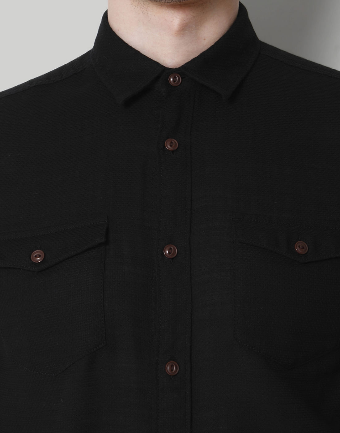 Black Slim Fit Shirt