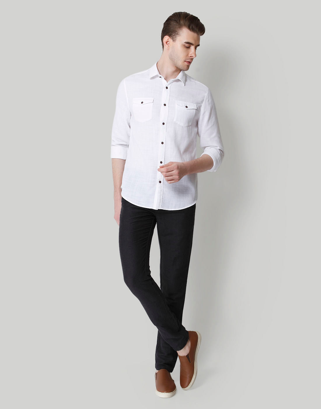 White Slim Fit Shirt