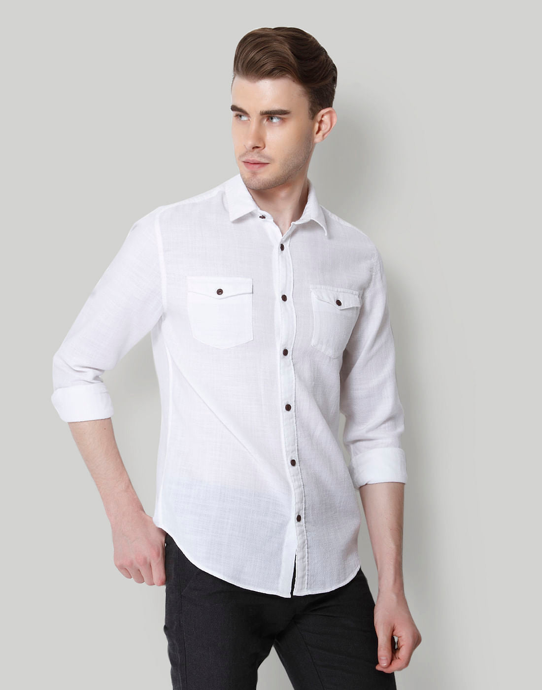 White Slim Fit Shirt