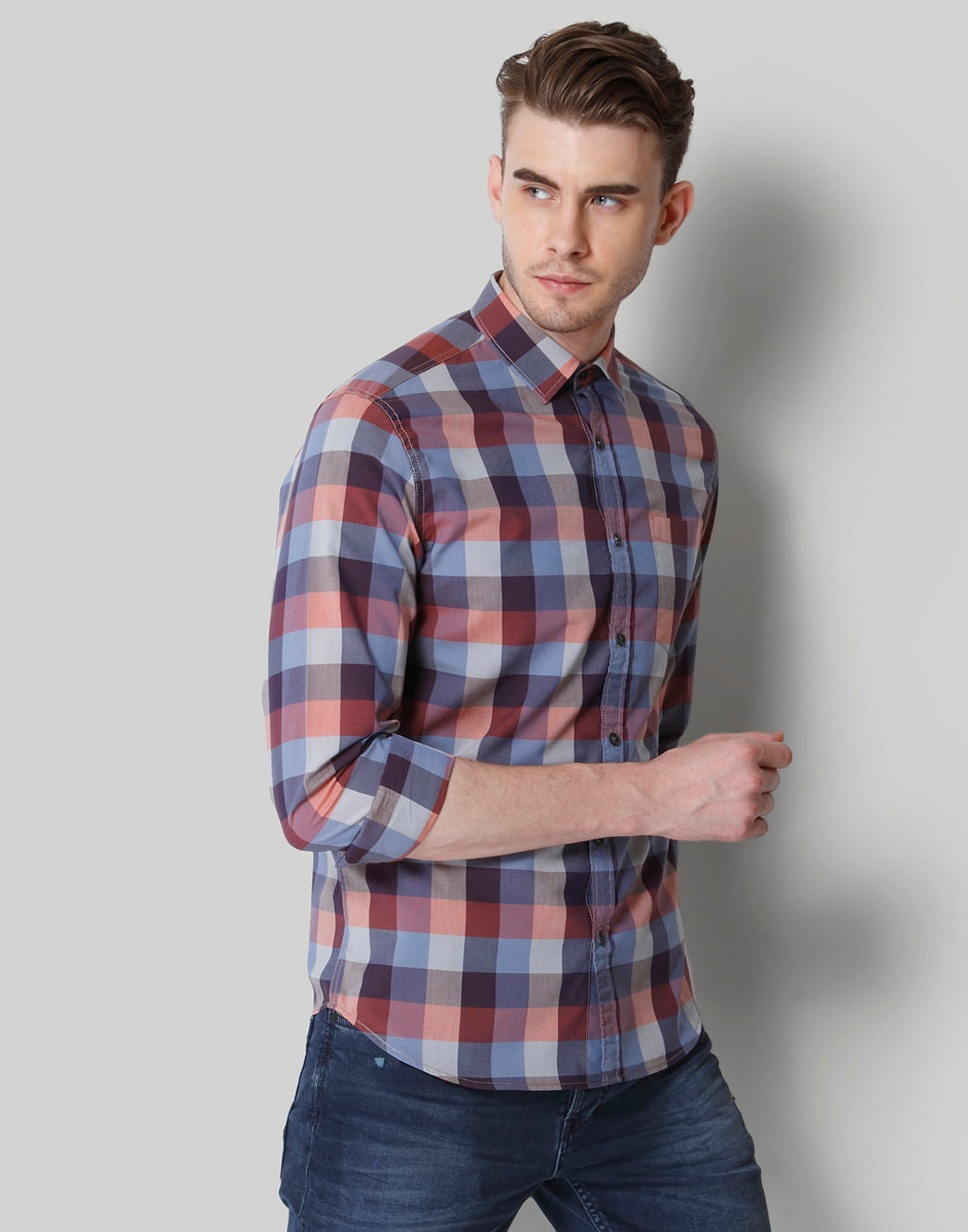 Purple Check Shirt